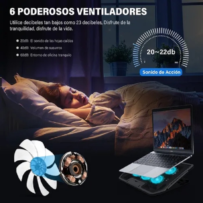 Enfriador Para Laptop Base De Refrigeración Para Pc Gamer Usb