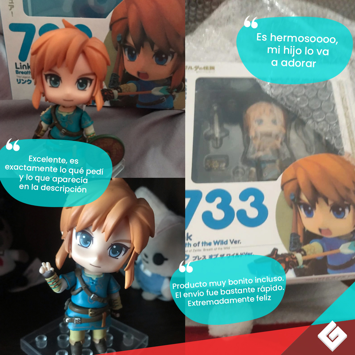 Figura Link Coleccionable Legend Of Zelda Breath Of The Wild
