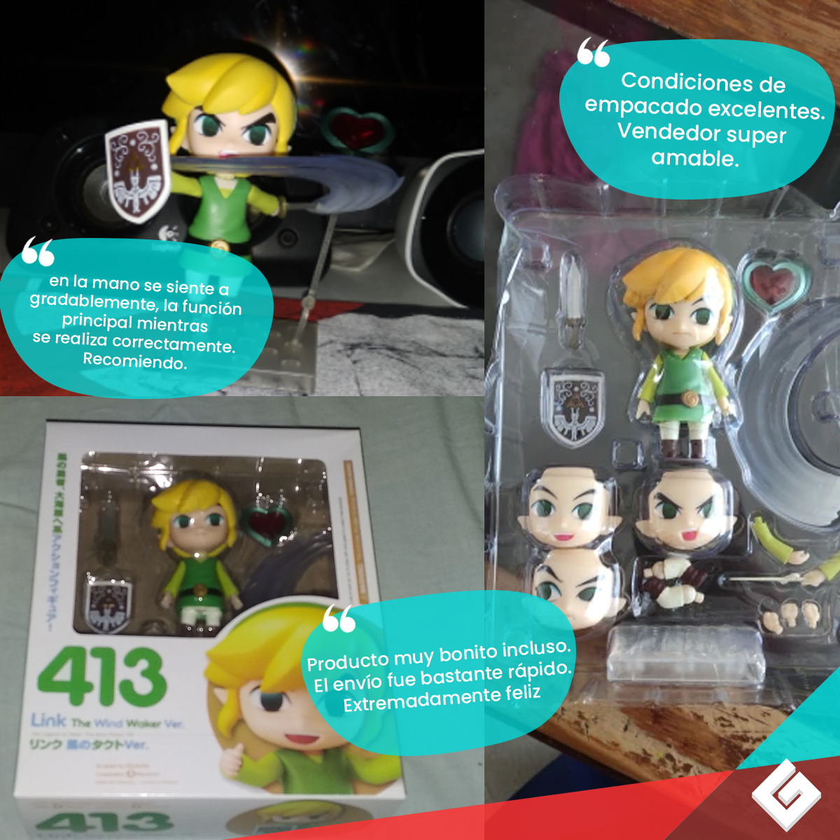 Figura Toon Link Coleccionable Legend Of Zelda Accesorios