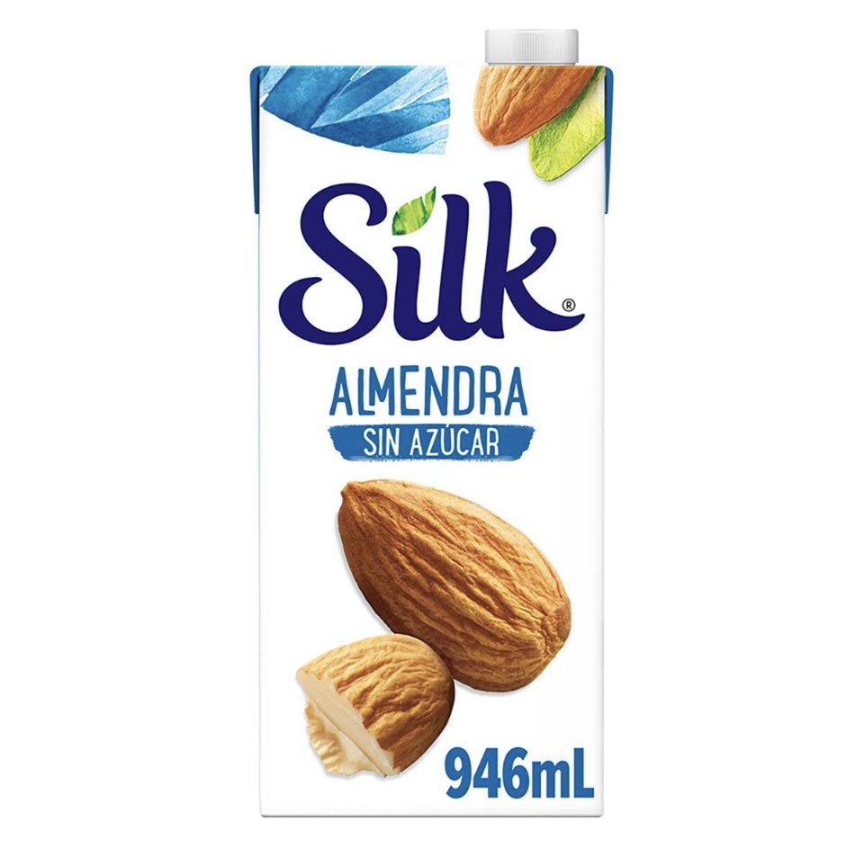 Silk Bebida leche de Almendra sin Azúcar, caja con 6 pzas de 946 ml