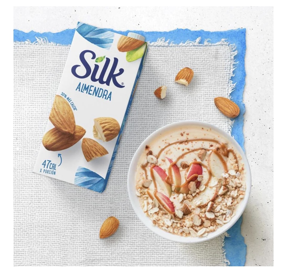 Silk Bebida leche de Almendra sin Azúcar, caja con 6 pzas de 946 ml