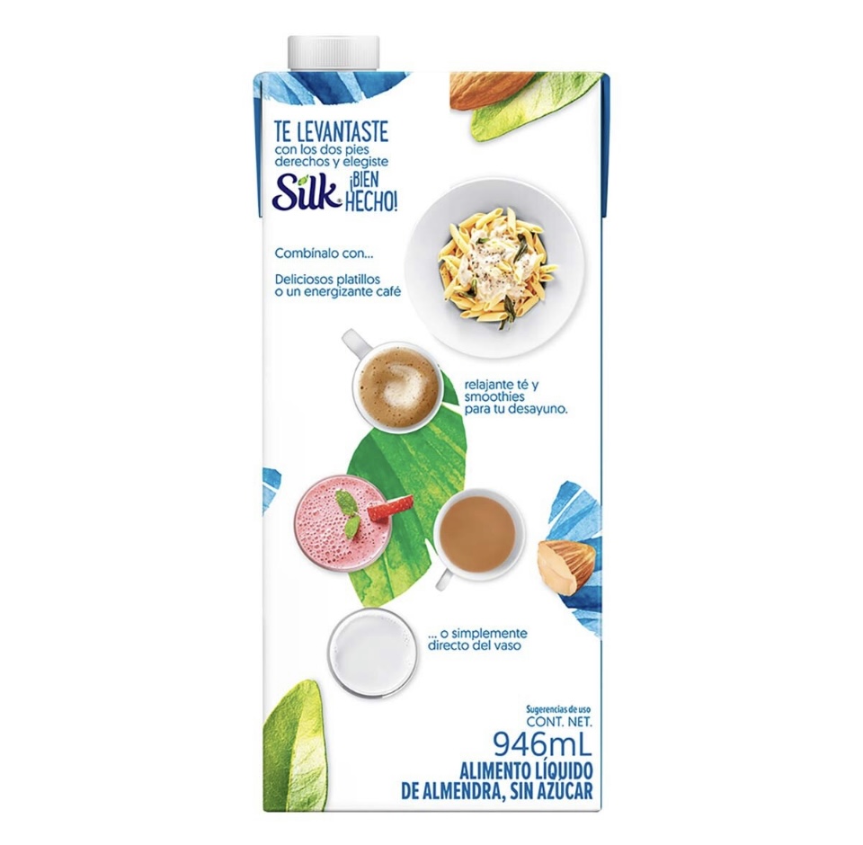 Silk Bebida leche de Almendra Endulzada con Fruta del Monje 6 pzas de 946 ml