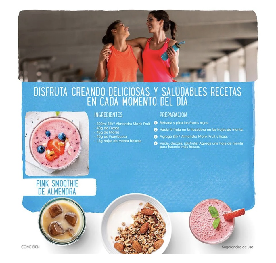 Silk Bebida leche de Almendra Endulzada con Fruta del Monje 6 pzas de 946 ml