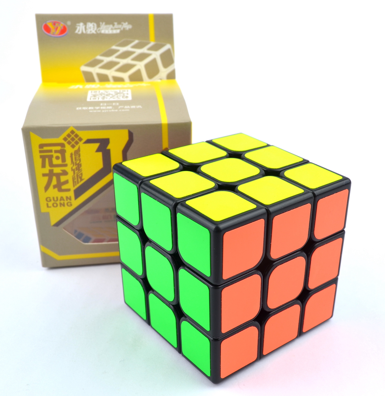 Moyu Cubo 3x3 GuanLong V3 Negro Clásico Rompecabezas antiestrés Spedcube 