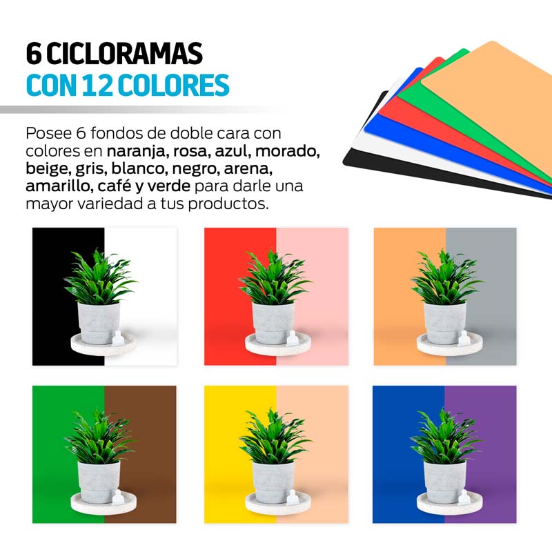 Caja de Luz para Fotografía Profesional con Aro de Luz 40x40 cm Redlemon