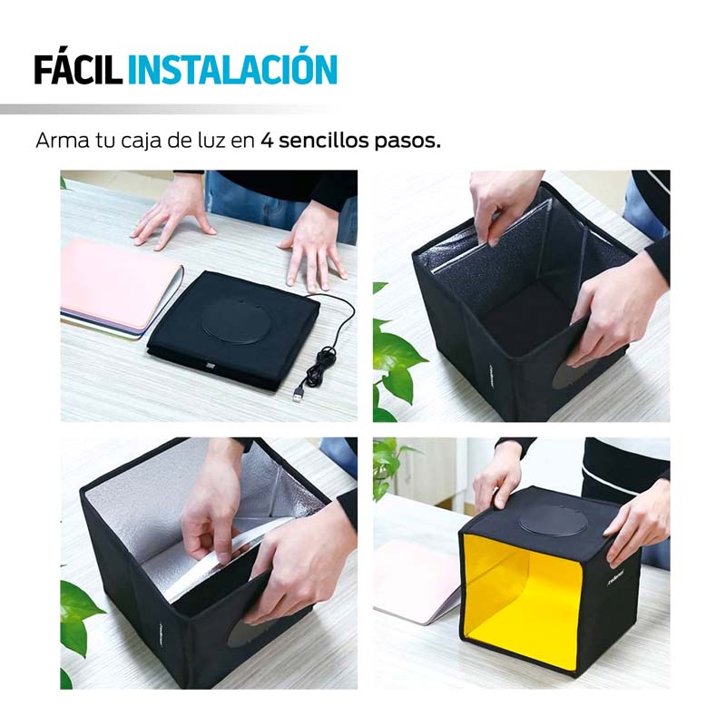 Caja de Luz para Fotografía Profesional con Aro de Luz 40x40 cm Redlemon