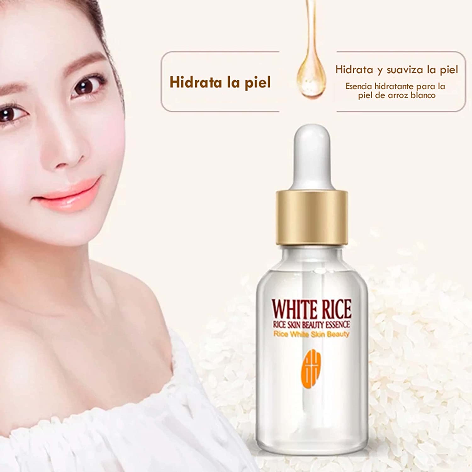 Serum Arroz Hidratante Facial - Acido Hialurónico 15 ml