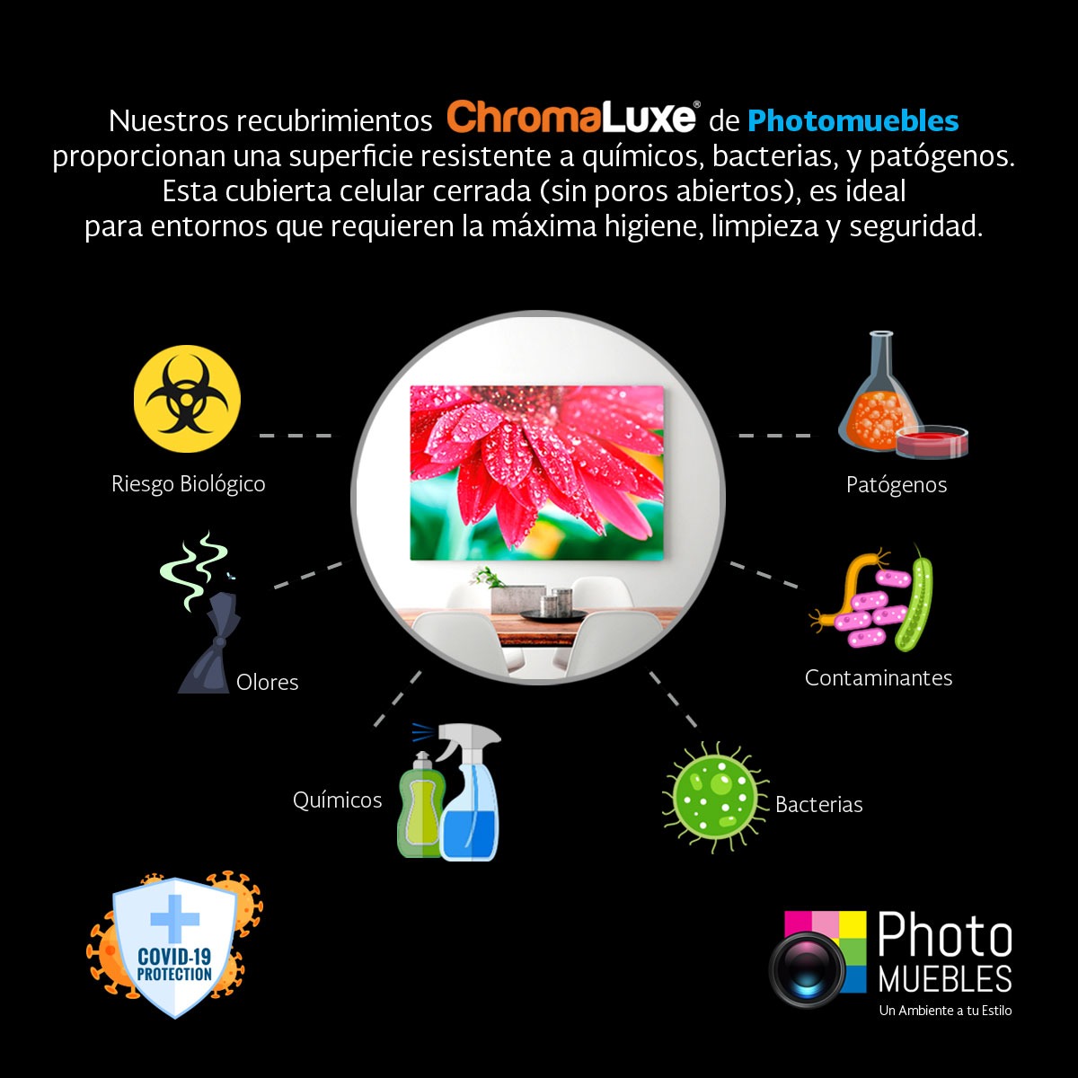 "PHOTO CUADRO" impreso en Aluminio CHROMALUXE tamaño 80x120cm, incluye bastidor de aluminio en el respaldo para colgar con el "Efecto Flotante"