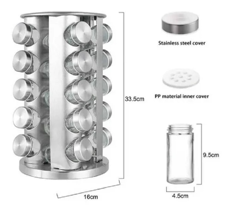 Especiero Moderno 20 Especies Para Cocina 