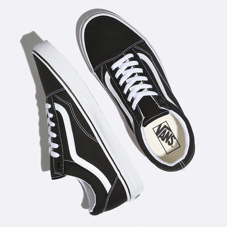 Tenis Vans Old Skool Negro Casual Mujer
