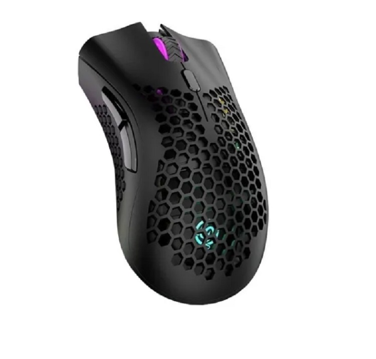 Mouse de juego inalámbrico recargable Negro
