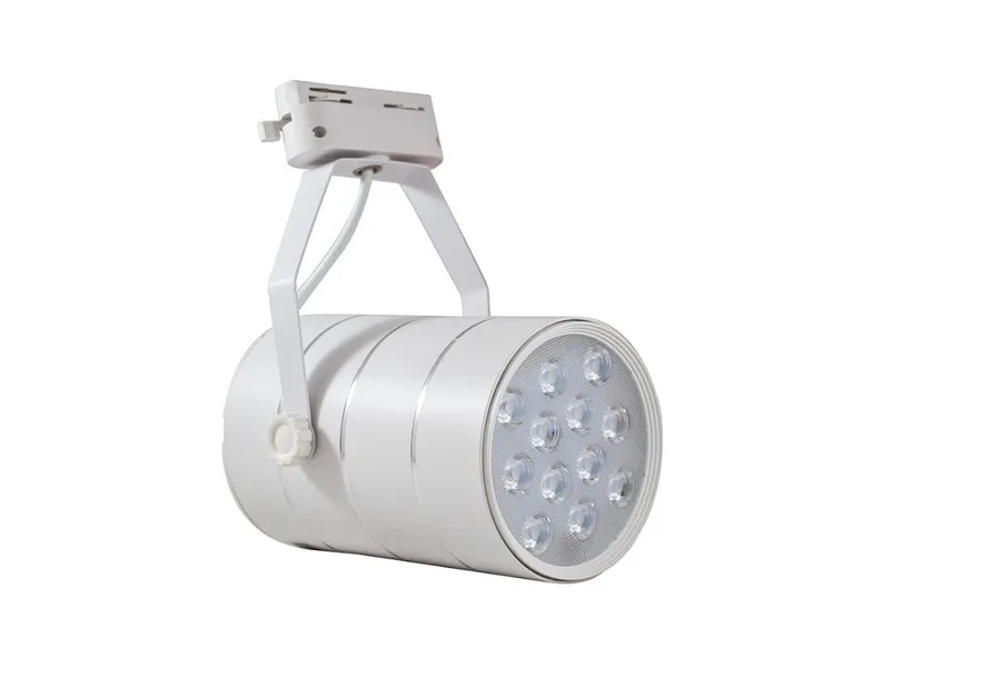 Lampara De Riel Dirigible Led 12w Kit 1 Pza Negra Luz Neutra