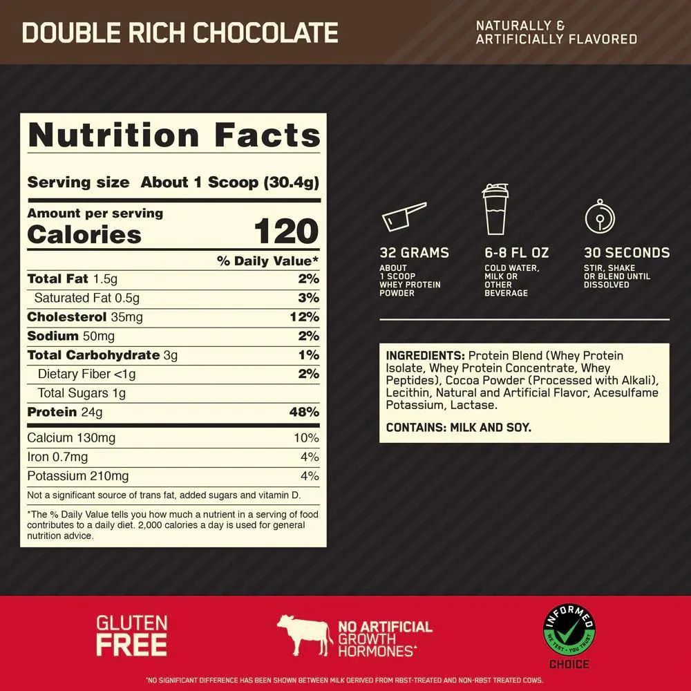 Proteína Gold Standard 100% Whey  4.54 Kg 10 Lb 141 Serv Sabor  Extreme Milk Chocolate 