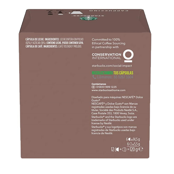 Starbucks de nescafé dolce gusto cappuccino 12 Cápsulas