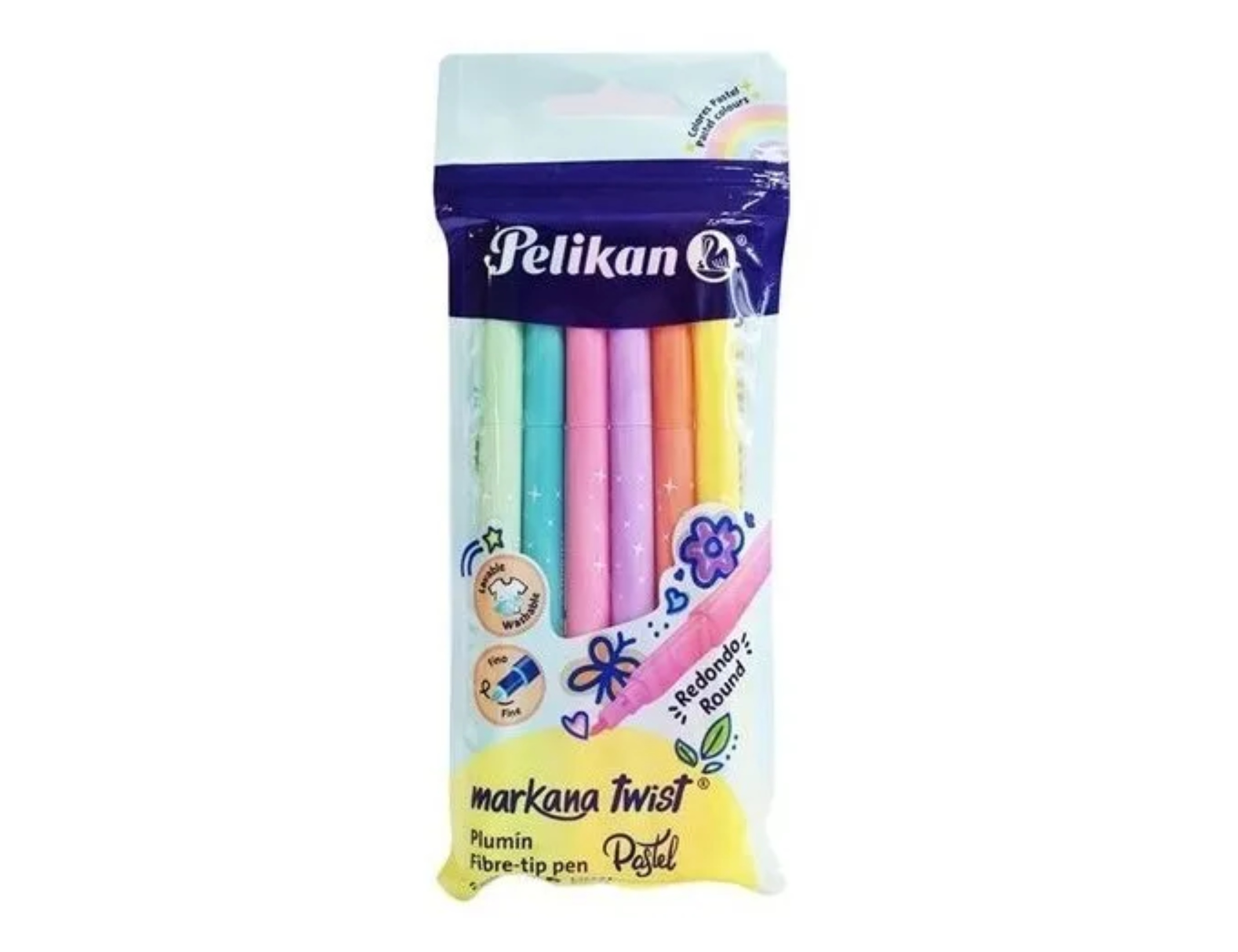 Plumones Pelikan Pastel C/6pz Marakana Twist