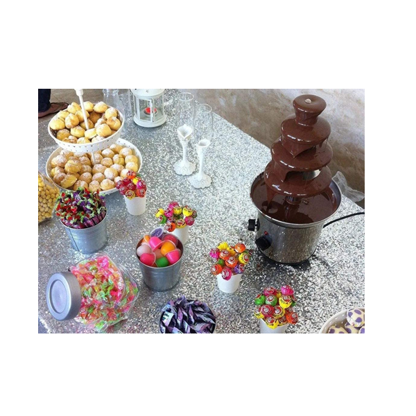 Fuente de Chocolate 4 niveles 2 en 1 (Torre y Cascada)