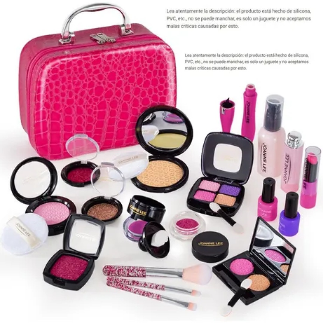 Juguete Maquillaje Belleza Niña Salon Tocador Estuche Set