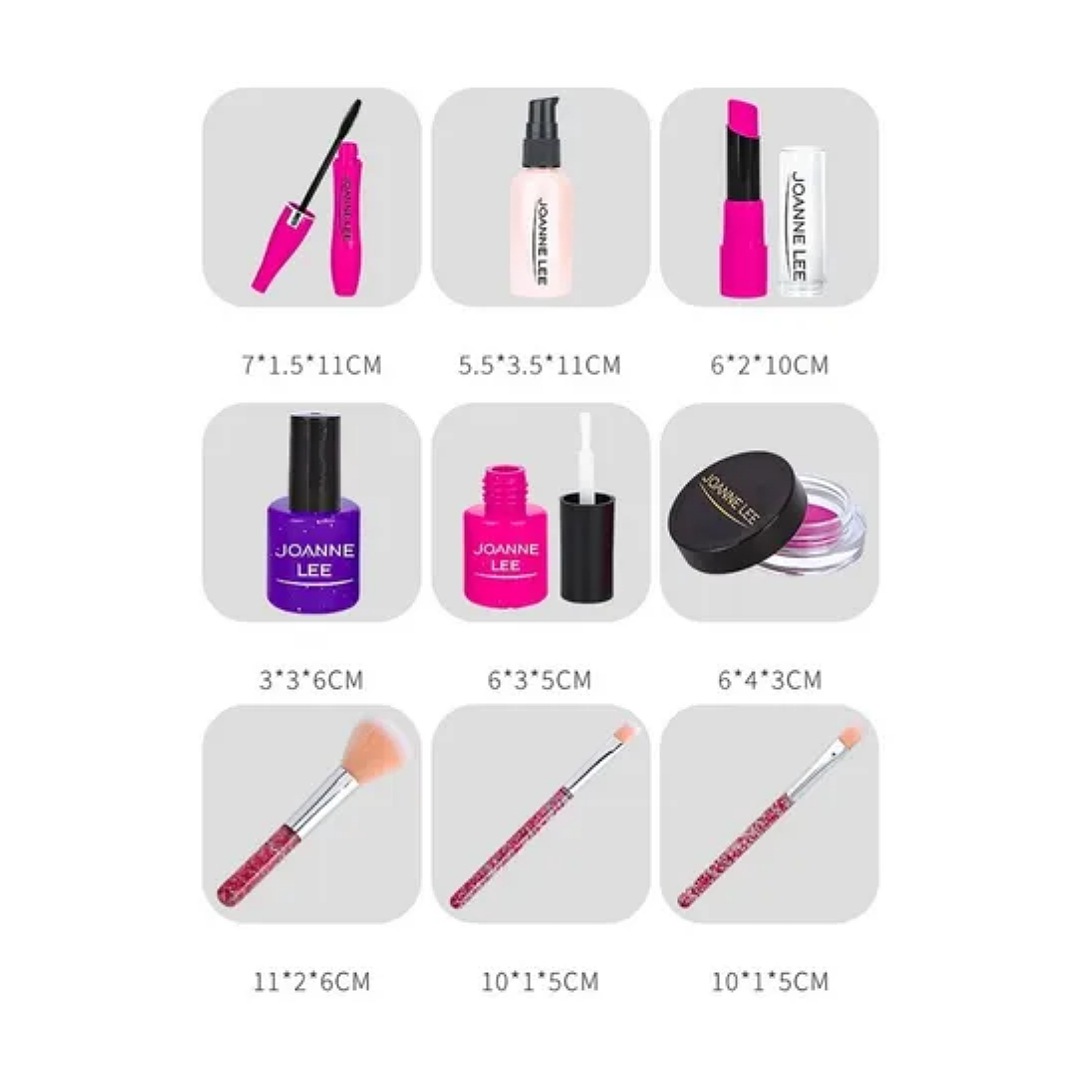 Juguete Maquillaje Belleza Niña Salon Tocador Estuche Set