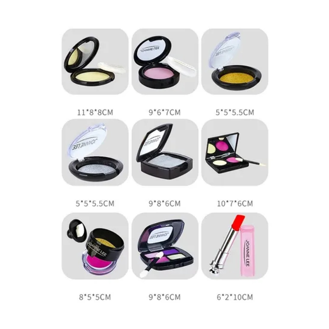 Juguete Maquillaje Belleza Niña Salon Tocador Estuche Set