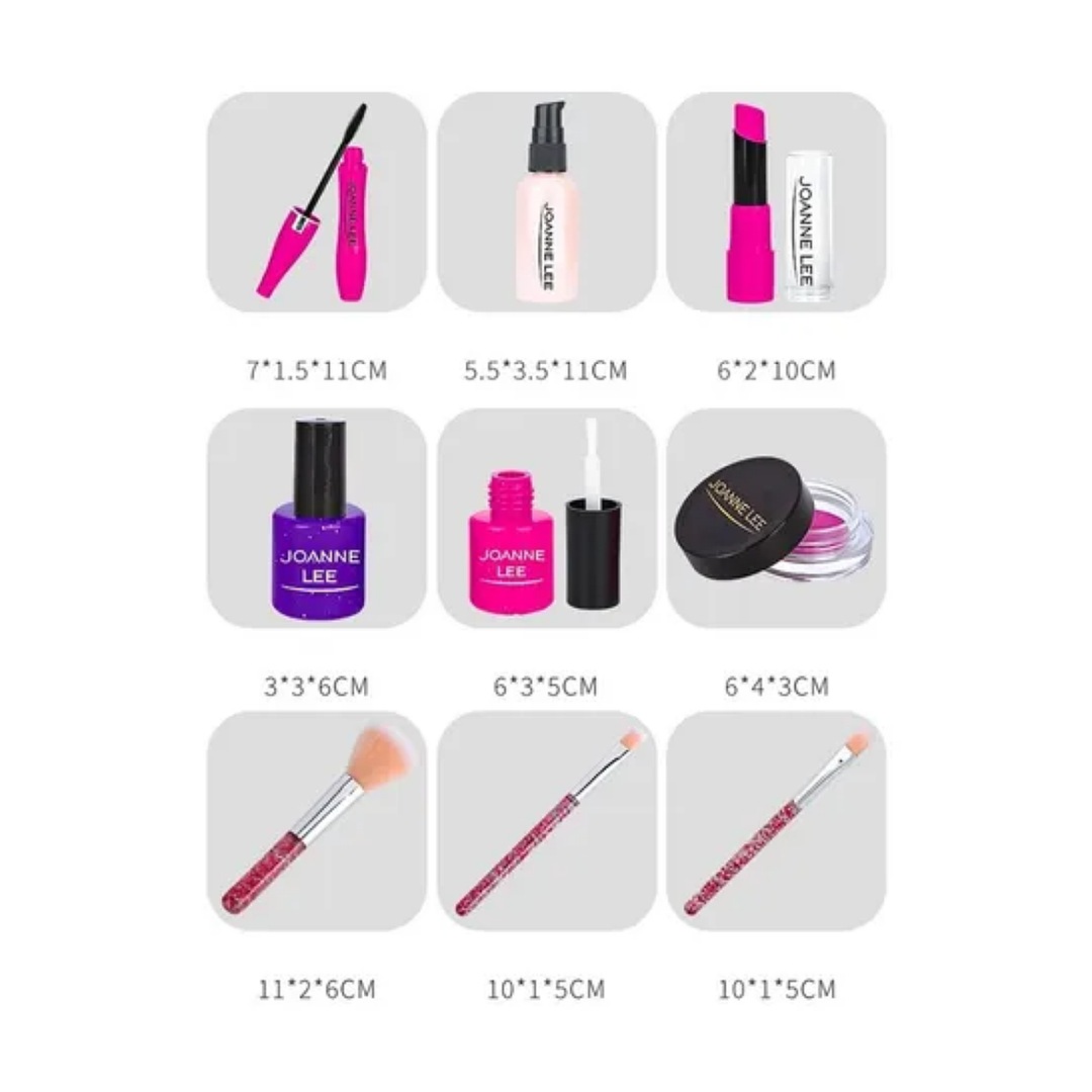 Juguete Maquillaje Belleza Niña Salon Tocador Estuche Set