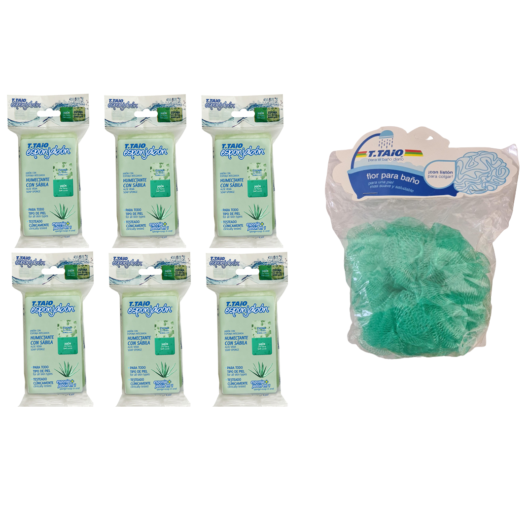 T-taio esponjabón humectante con sábila 6 pack