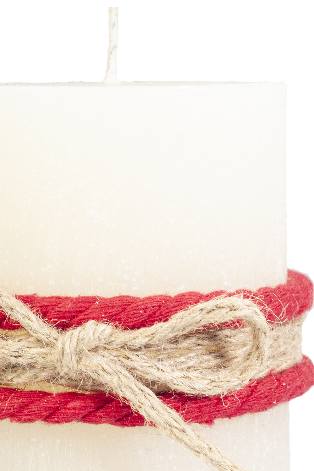 Vela chica ANGELOZANO decorativa olor vainilla Yute Rojo