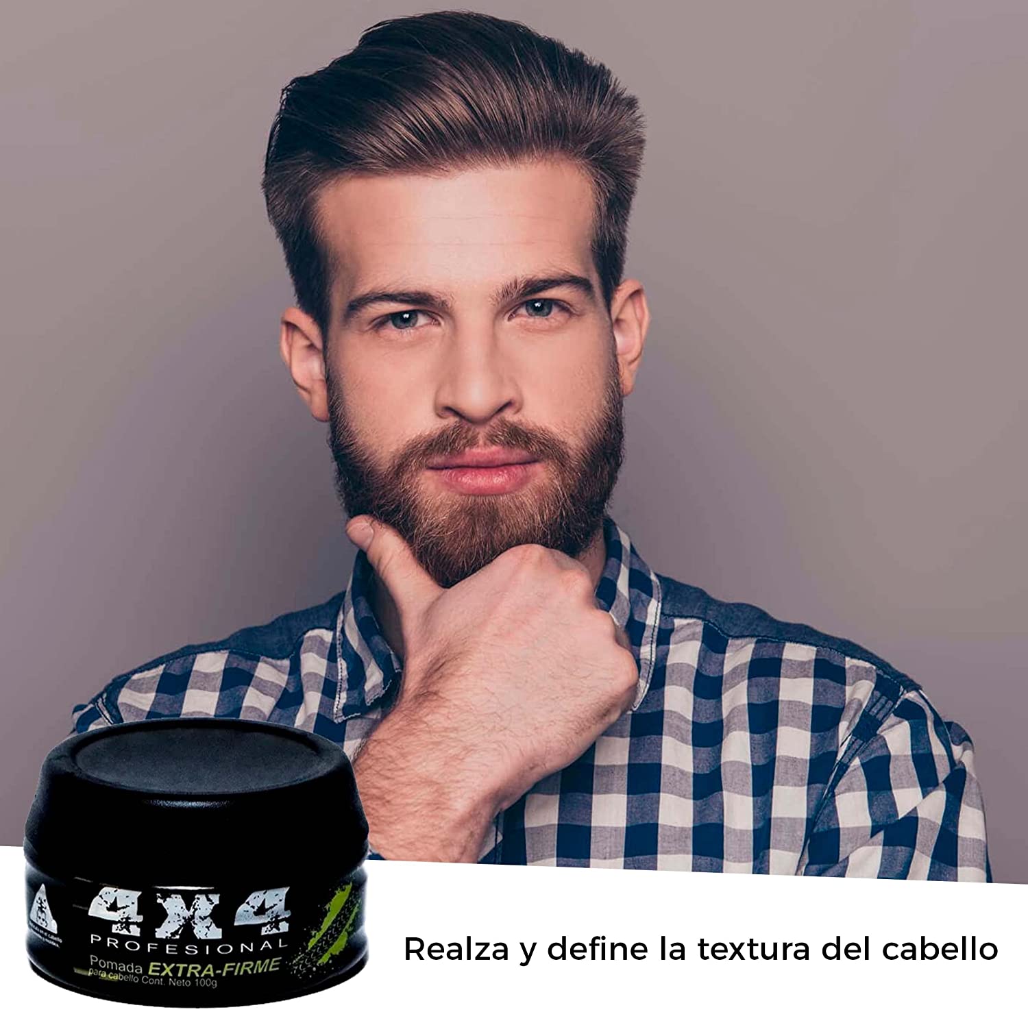 Pomada Para Cabello Extra Firme Profesional 4x4 - 100 gr