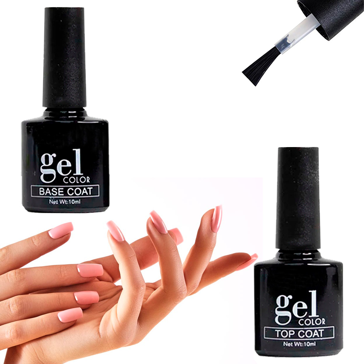 Uñas Base y Top Coat Para Proteger Durabilidad del Esmalte Manicura Decoracion De Uñas