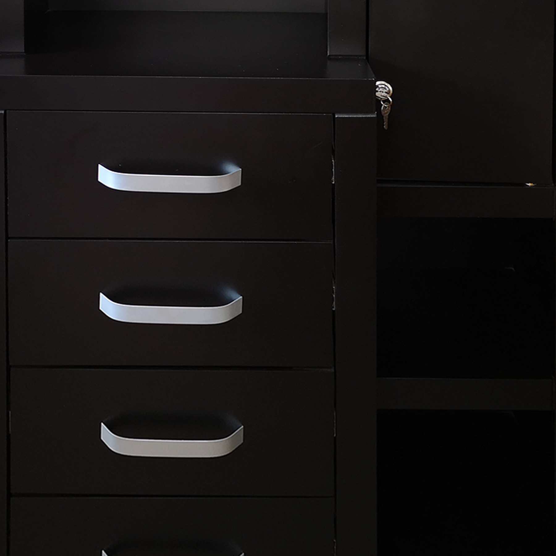 Cajonera chica cómoda mueble con alhajero Anayanzy color chocolate Envió Gratis