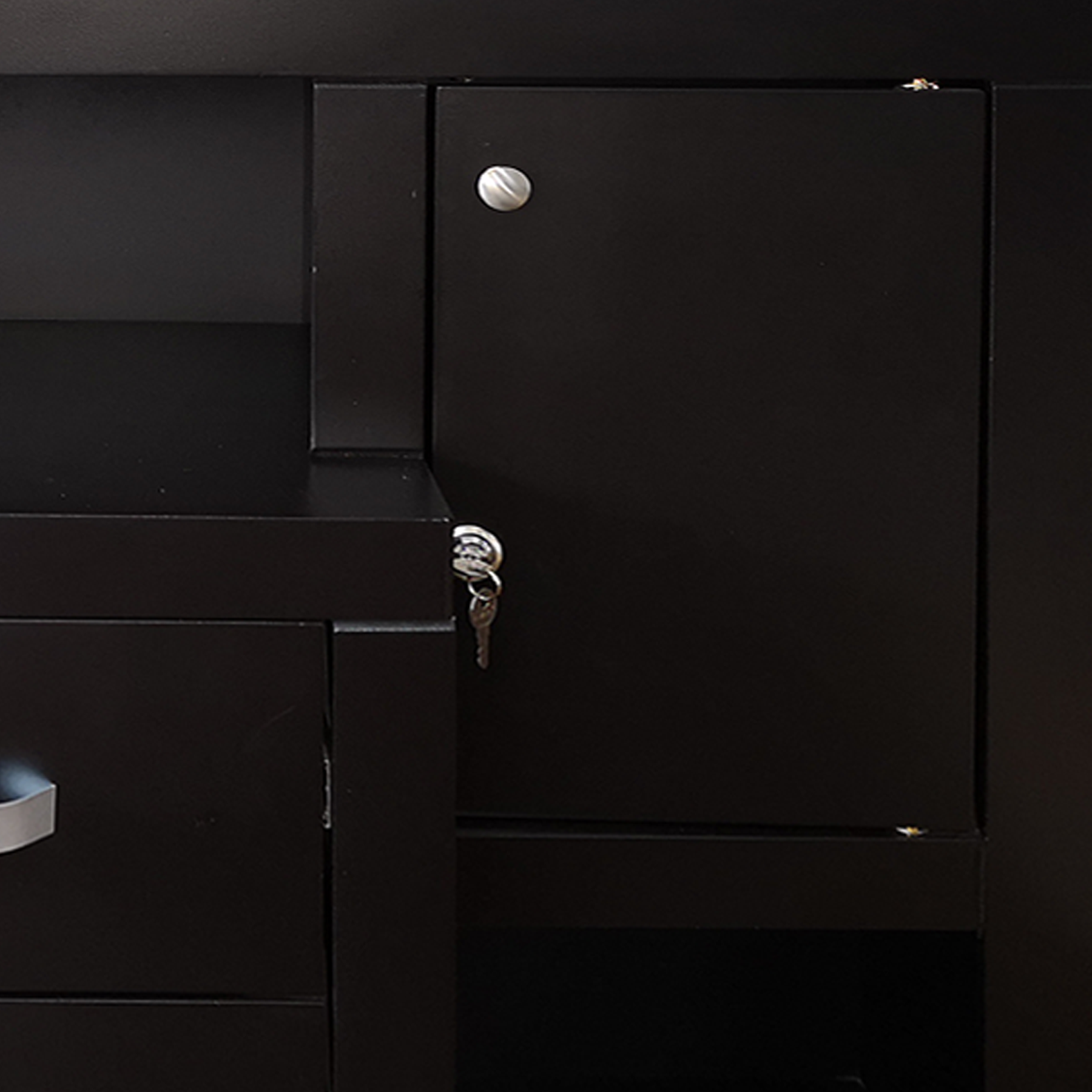 Cajonera chica cómoda mueble con alhajero Anayanzy color chocolate Envió Gratis