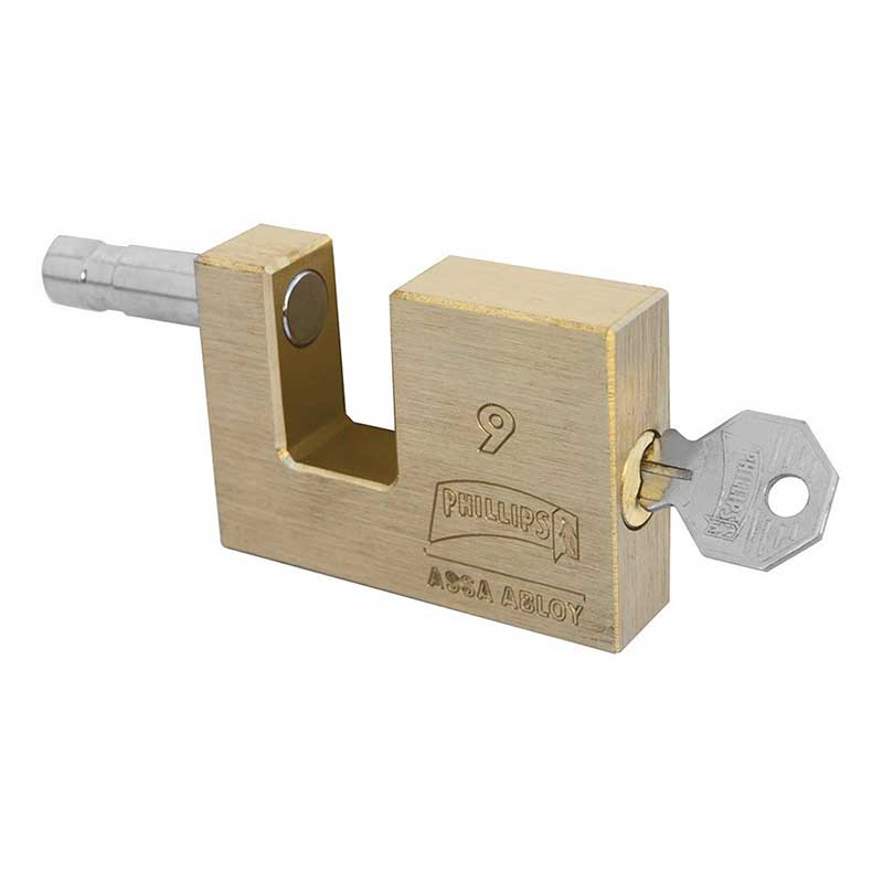 CANDADO CUAD 9 LATON PARA CORTINA 254