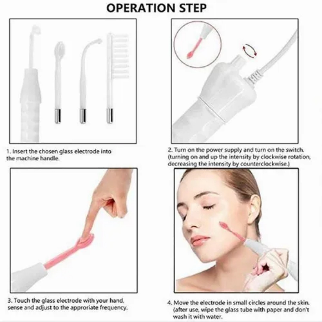 Facial Dispositivos De Alta Frecuencia, Máquina Terapia Piel