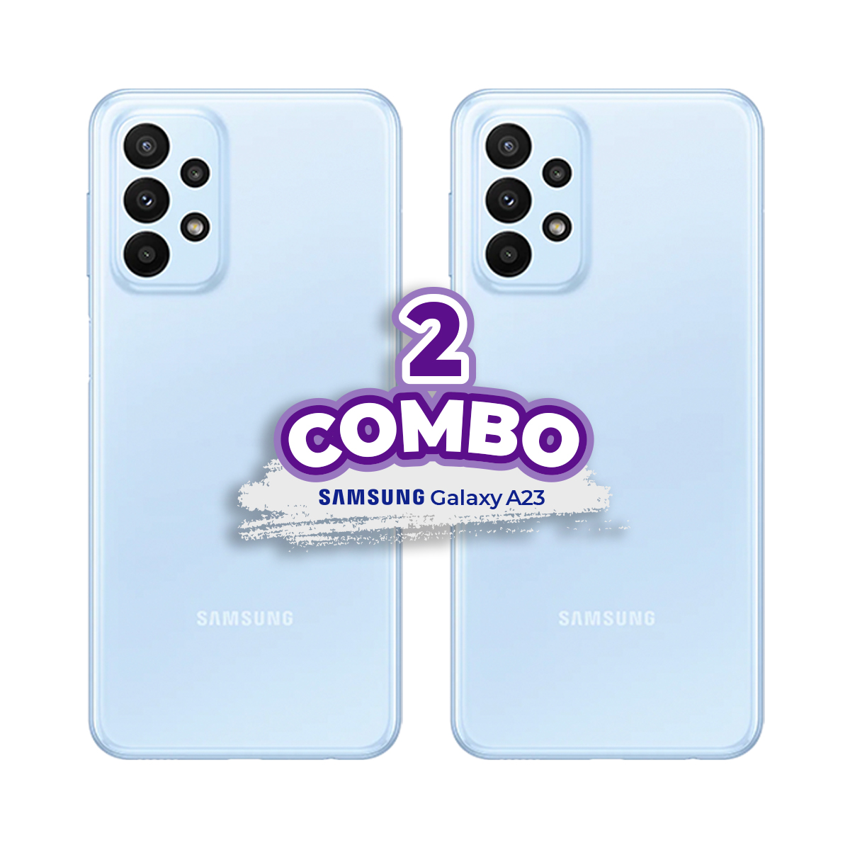 COMBO DE 2 PIEZAS SAMSUNG GALAXY A23 128GB 4GB RAM AZUL