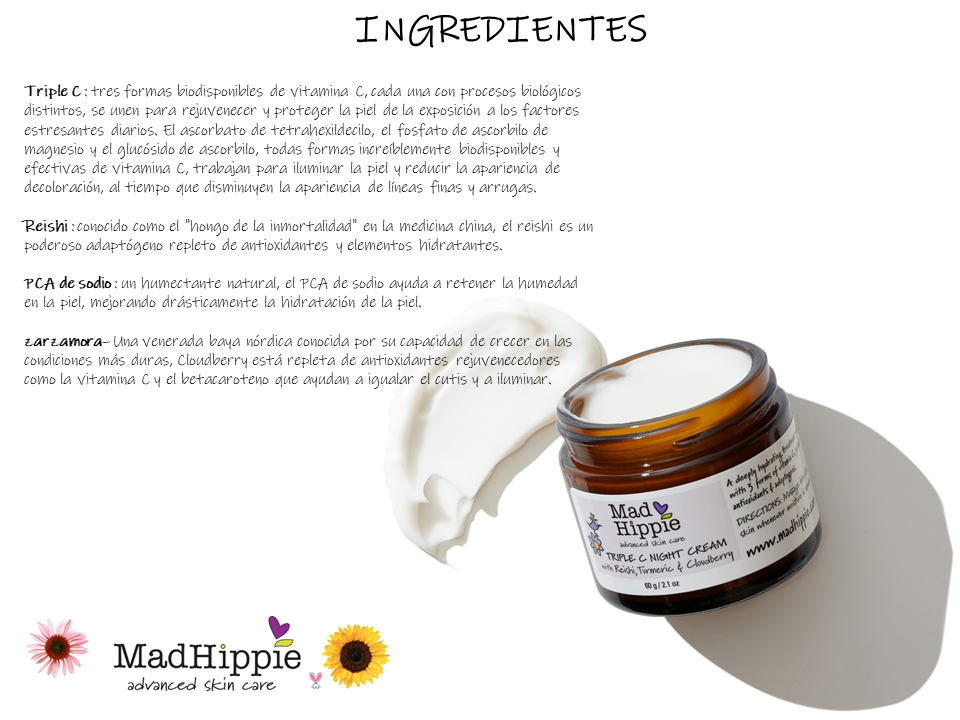 Mad Hippie Crema Triple Vitamina C De Noche 60g (triple C Night cream)