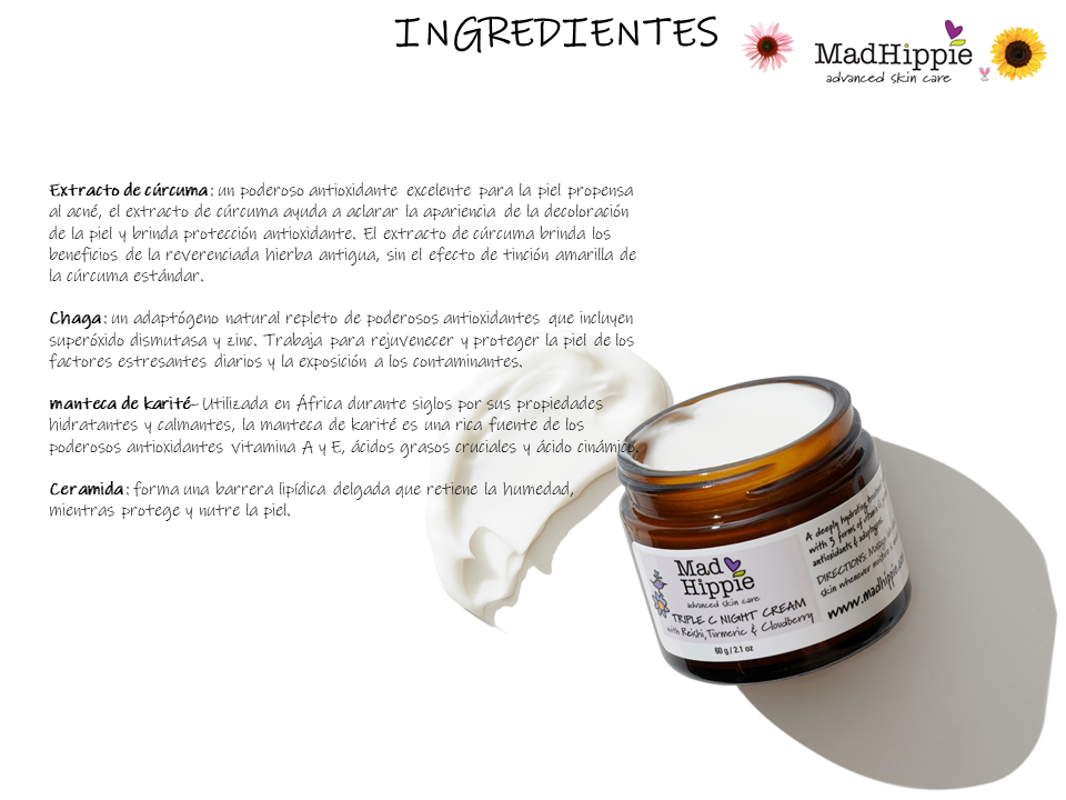 Mad Hippie Crema Triple Vitamina C De Noche 60g (triple C Night cream)