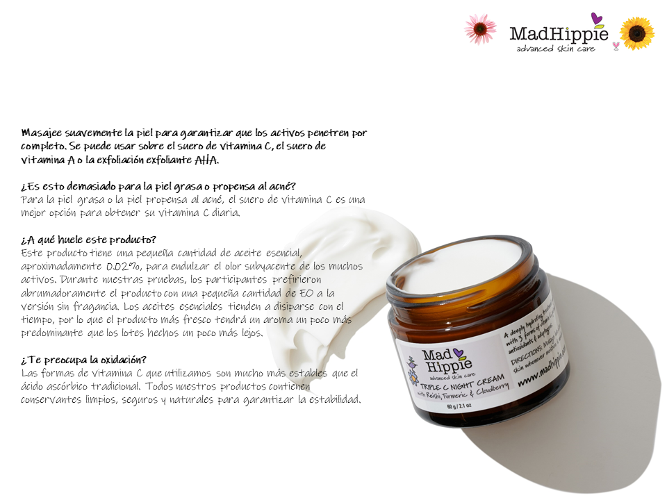 Mad Hippie Crema Triple Vitamina C De Noche 60g (triple C Night cream)