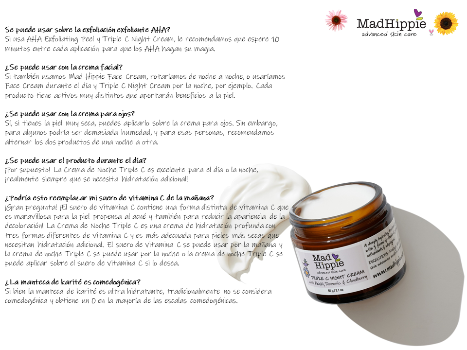 Mad Hippie Crema Triple Vitamina C De Noche 60g (triple C Night cream)