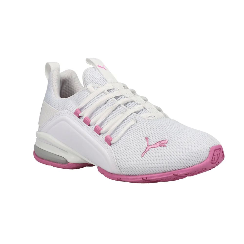 Tenis Puma Axelion Mesh Blanco Rosa Dama