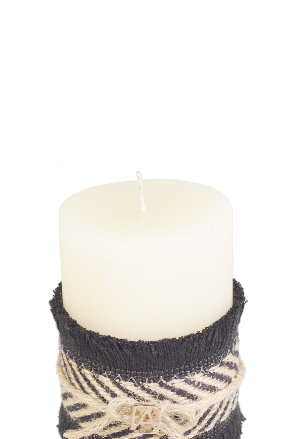 Vela Grande ANGELOZANO decorativa Arómatica Yute Negro