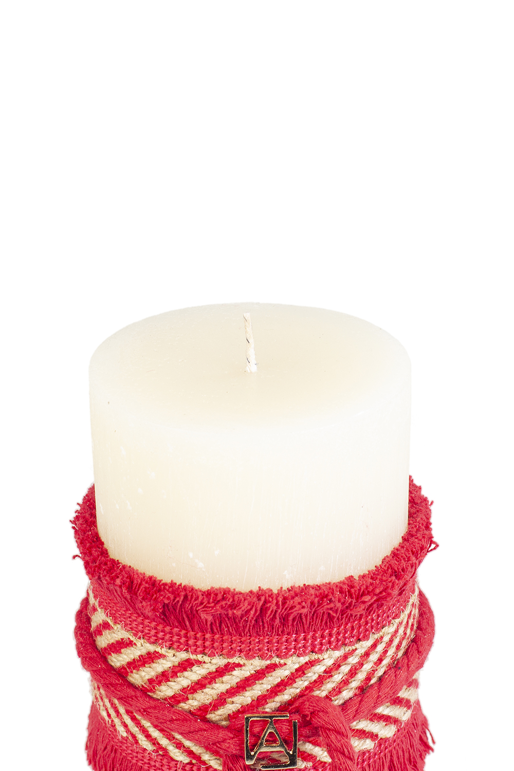 Juego de Velas ANGELOZANO chica y grande  decorativas arómaticas Yute Rojo
