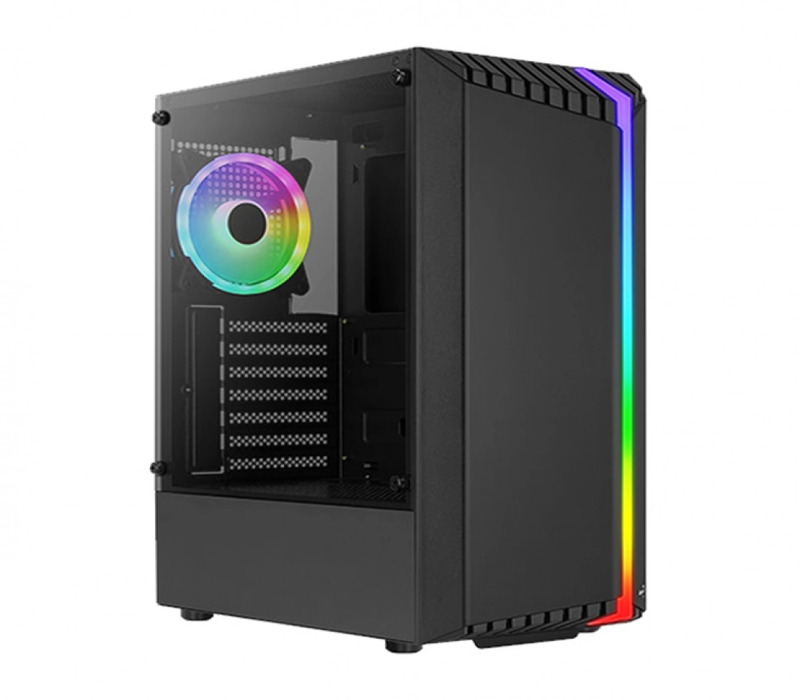 GAB AEROCOOL BIONIC G BK V2,BLACK,RGB, ATX 3.5X2,2.5X2,2USB3.0,1USB2.0, C/1FAN RGB