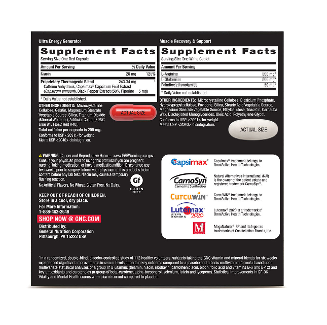 GNC MEGA MEN Sport Vitapak 30 dias