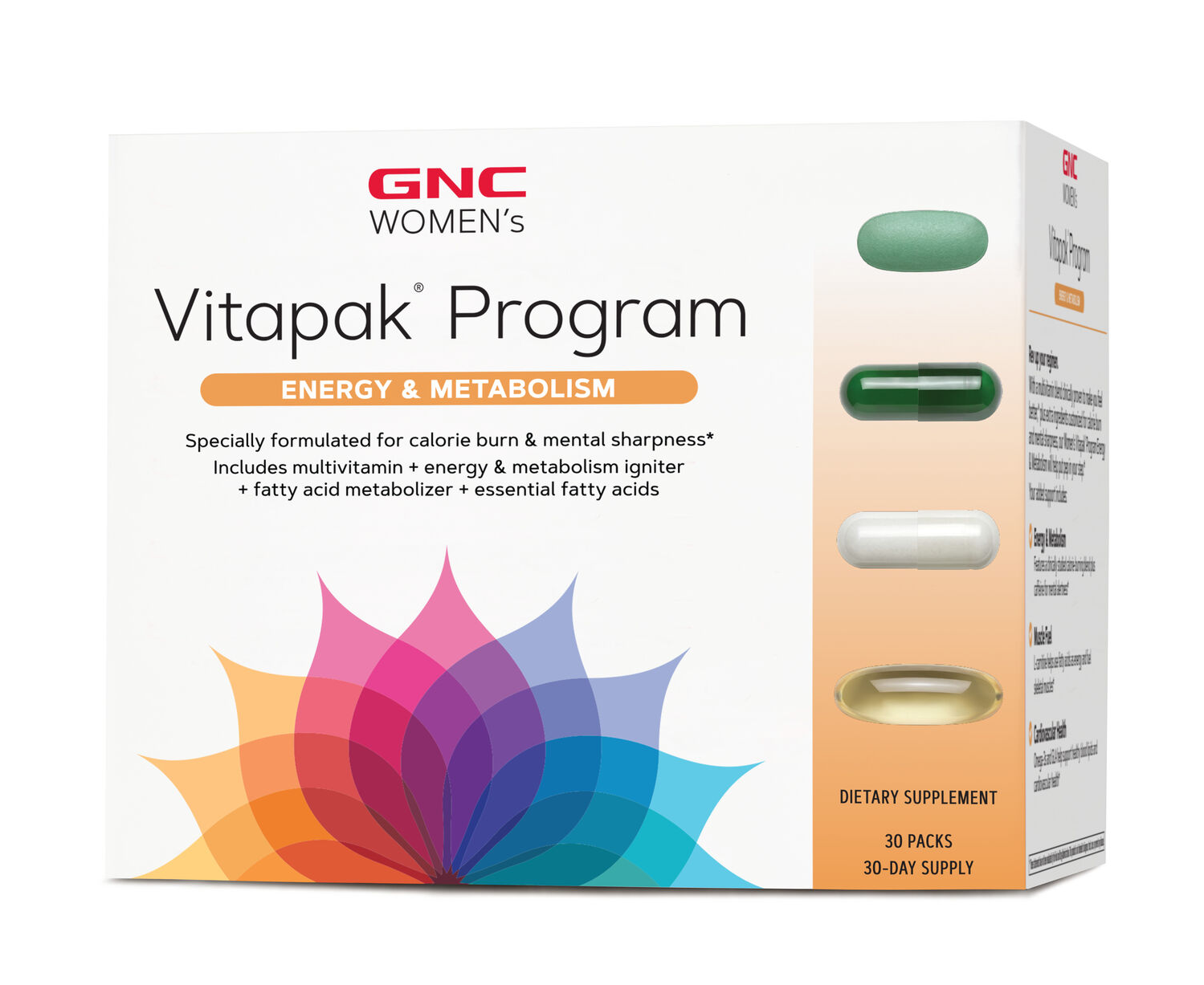 GNC WOMEN Multivitamina Energy and Metabolism Vitapak 30 dias
