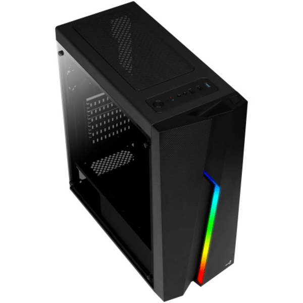 GAB AEROCOOL BOLT BLACK, RGB,ATX 3.5X2,2.5X2,2USB2.0,1USB3.0