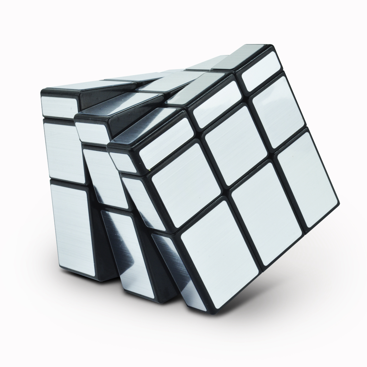 Qiyi Cubo Mirror 3x3 Rompecabezas Original Variación Cubo de Espejo Plateado