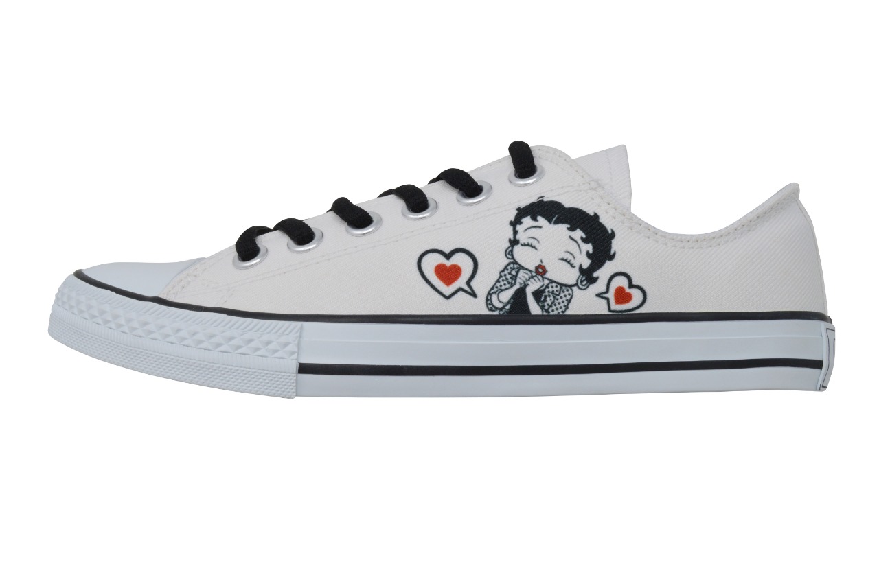 Tenis Sneakers para Dama Betty Boop Blanco BB-193604-HC