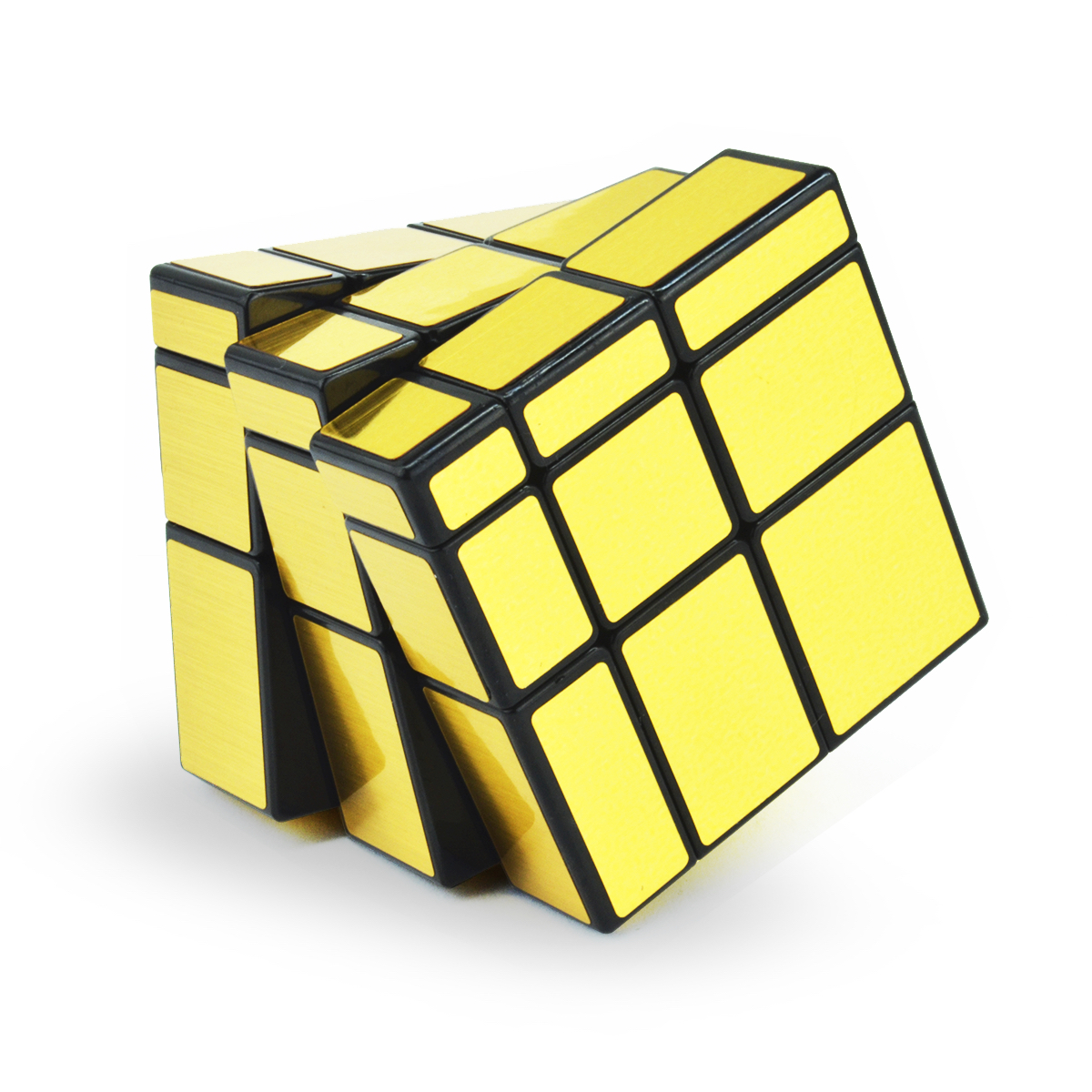 Qiyi Cubo Mirror 3x3 Rompecabezas Original Variación Cubo de Espejo (Dorado)