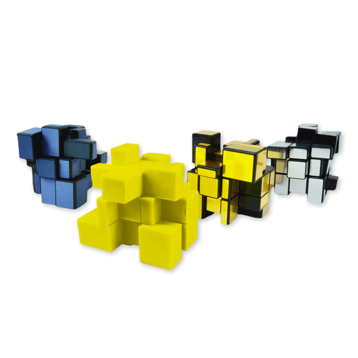 Qiyi Cubo Mirror 3x3 Rompecabezas Original Variación Cubo de Espejo (Dorado)
