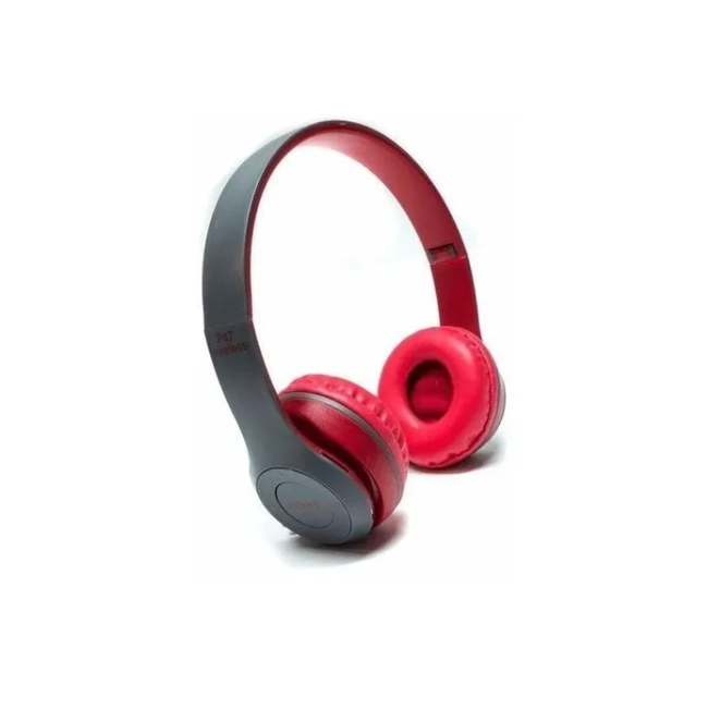 Audífonos Inalámbricos Con Conexión Bluetooth P47 Rojo.