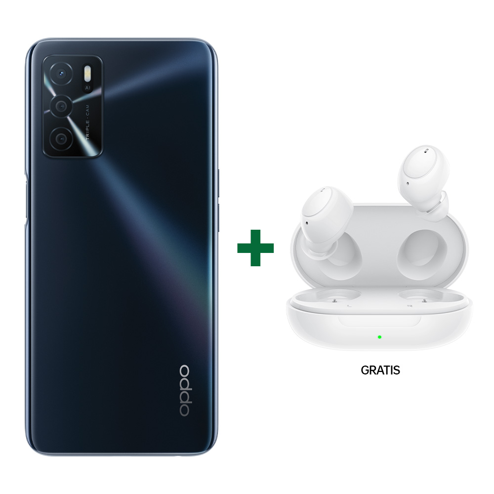 CELULAR OPPO A16 NEGRO 64GB + AUDIFONOS OPPO ENCO BUDS